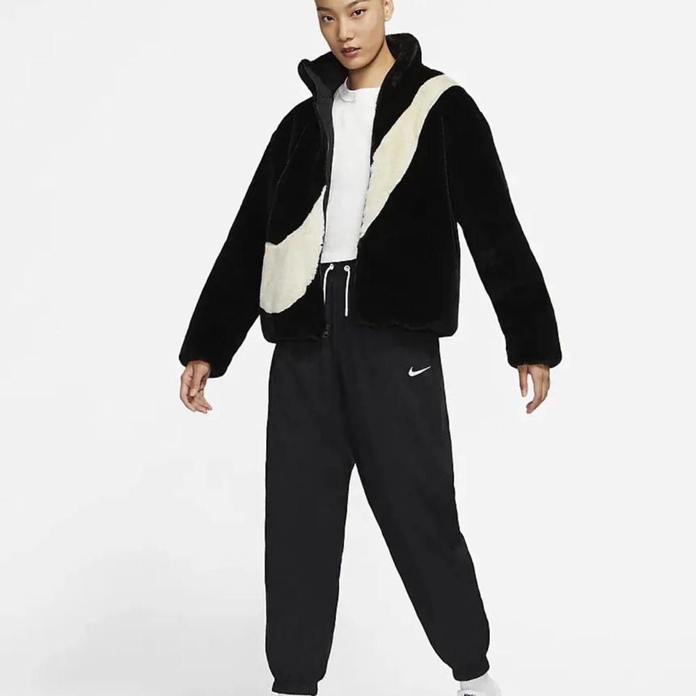 Nike Faux Fur Jacket, NIKE SWOOSH - Picture 4 of 14